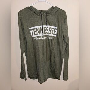 Tennessee - The Volunteer State | Green | Hooded Shirt | Womens L | Long- Sleeve